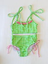 Meg Tankini - Lemon Lime Check